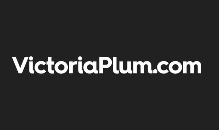 Node4's client Victoria Plum logo in black and white