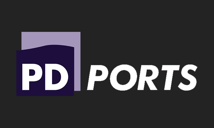 PDPorts White Logo