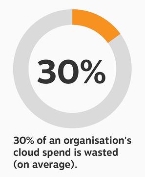 On average, 30% of an organisation's cloud spend is wasted.