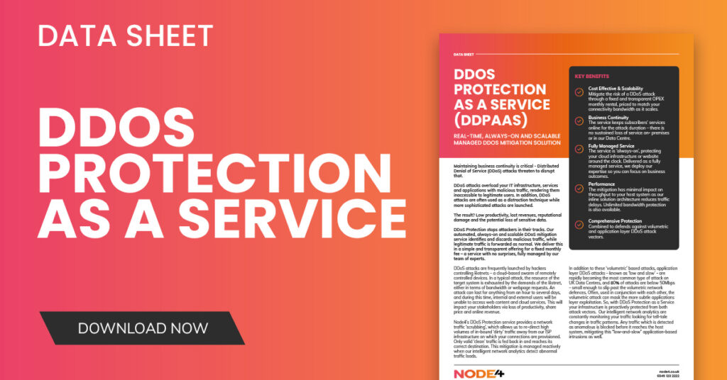 DDoS Protection as a Service datasheet