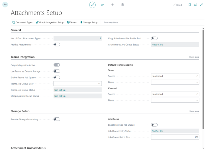 attachment setup